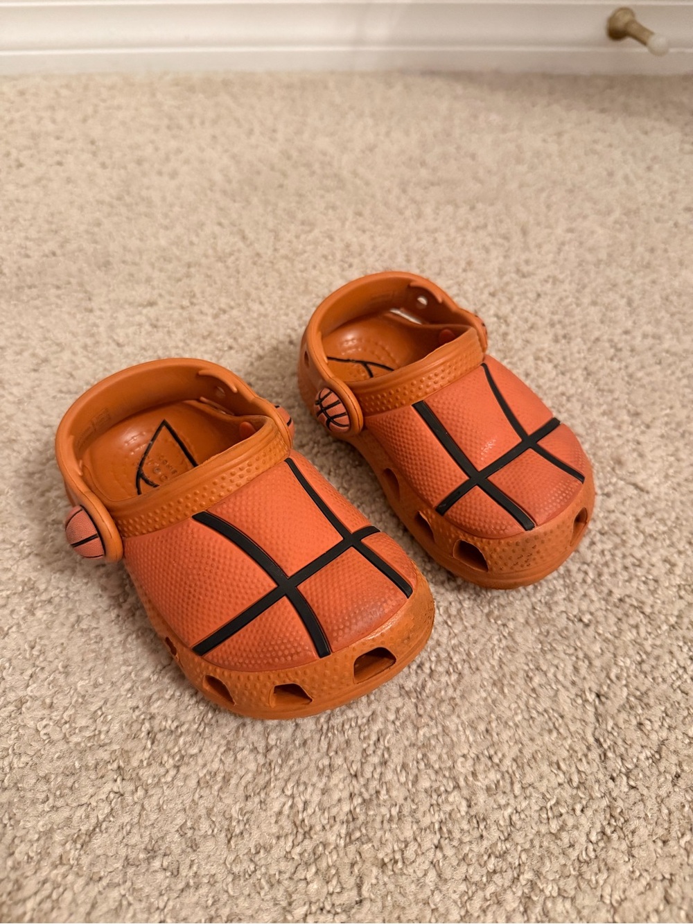 Kids Orange Basketball Crocs Shoes